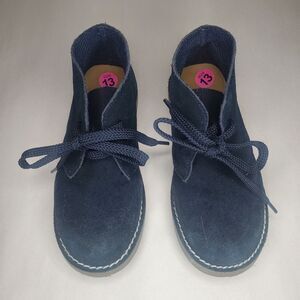 Crewcuts NWOT Boys Navy Blue Suede Ankle Boots Size 13